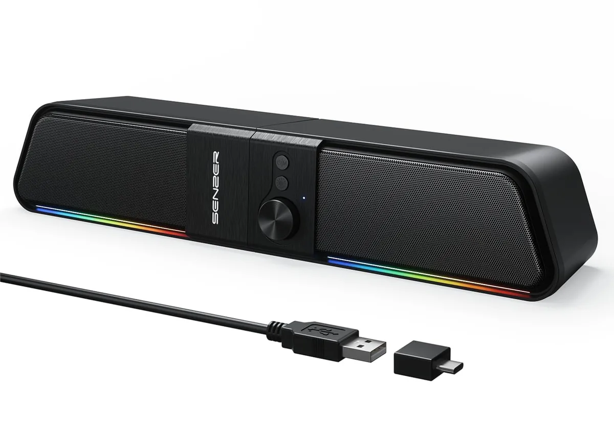  SENZER CS20 2-in-1 2.0 Speaker 10W USB Bluetooth RGB — product photo