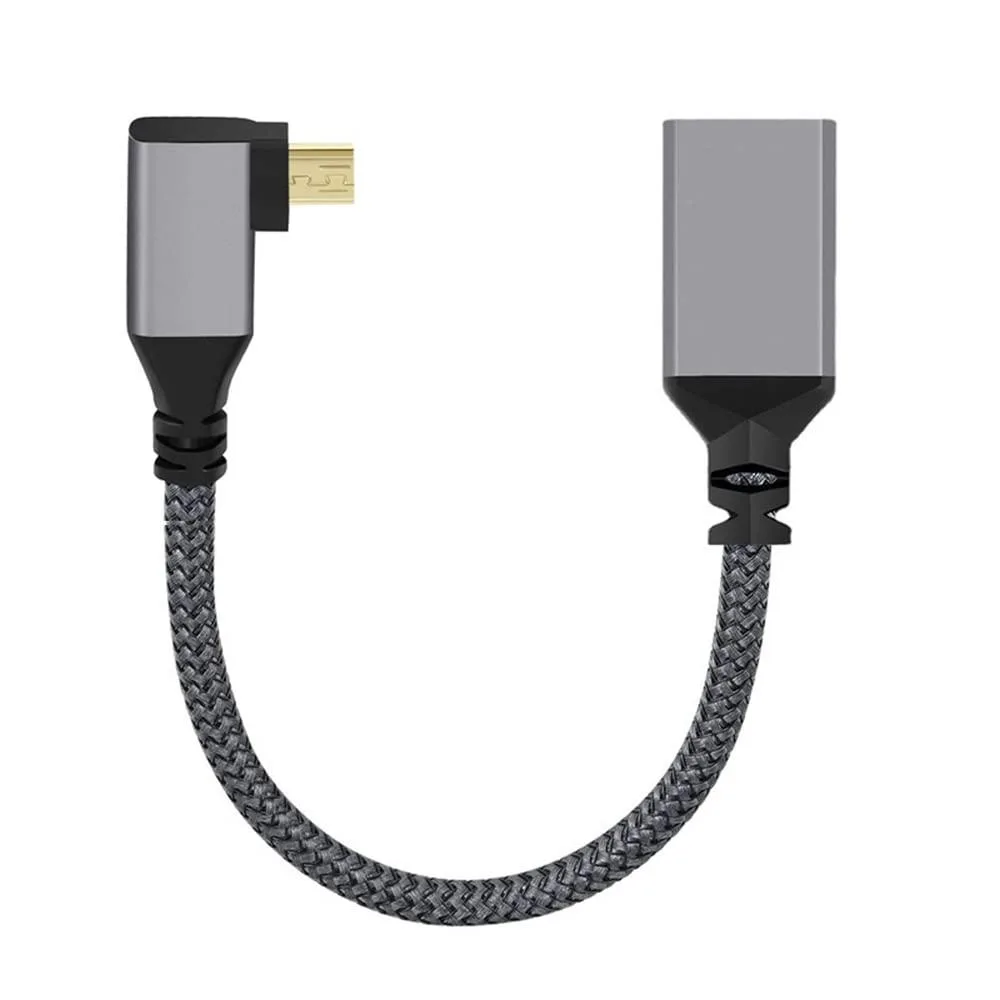 Fervit Fervit 4K Micro HDMI 1.4 Male 90° Left Angled to HDMI Female Extension Cable — product photo