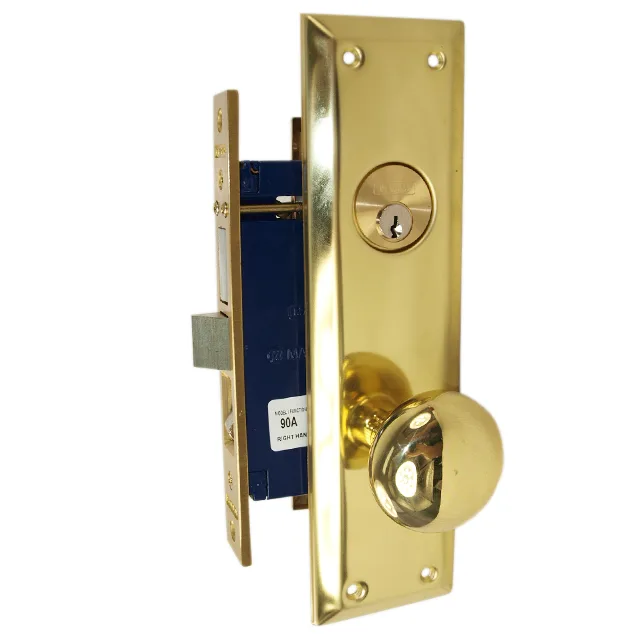 Marks USA Marks USA 91A/3 Polished Brass Right Hand Mortise Entry Door Lock — product photo