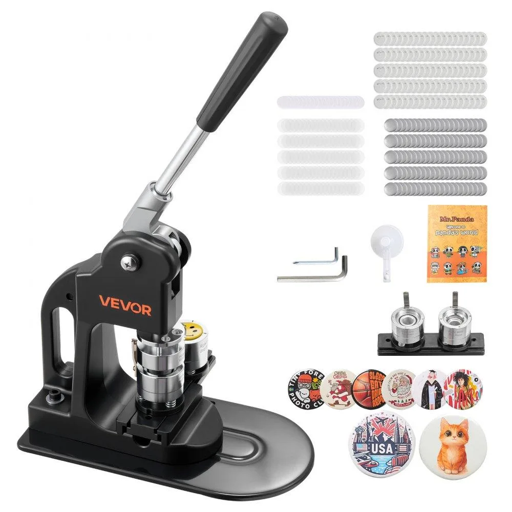VEVOR VEVOR Button Maker Machine 1 in 25 mm Black 500 Parts — product photo