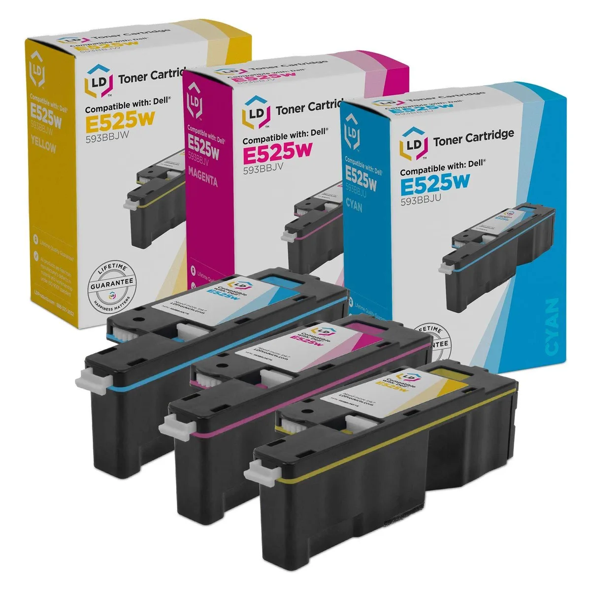 LD Products LD Products Compatible Dell E525W Toner Cartridge Set of 3 — product photo