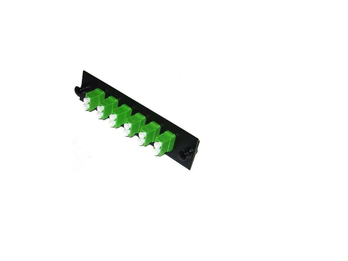 Other Electricities Other Electricities Fiber Optic Adapter Panel 6 LC/APC Duplex 12 Port Green — product photo