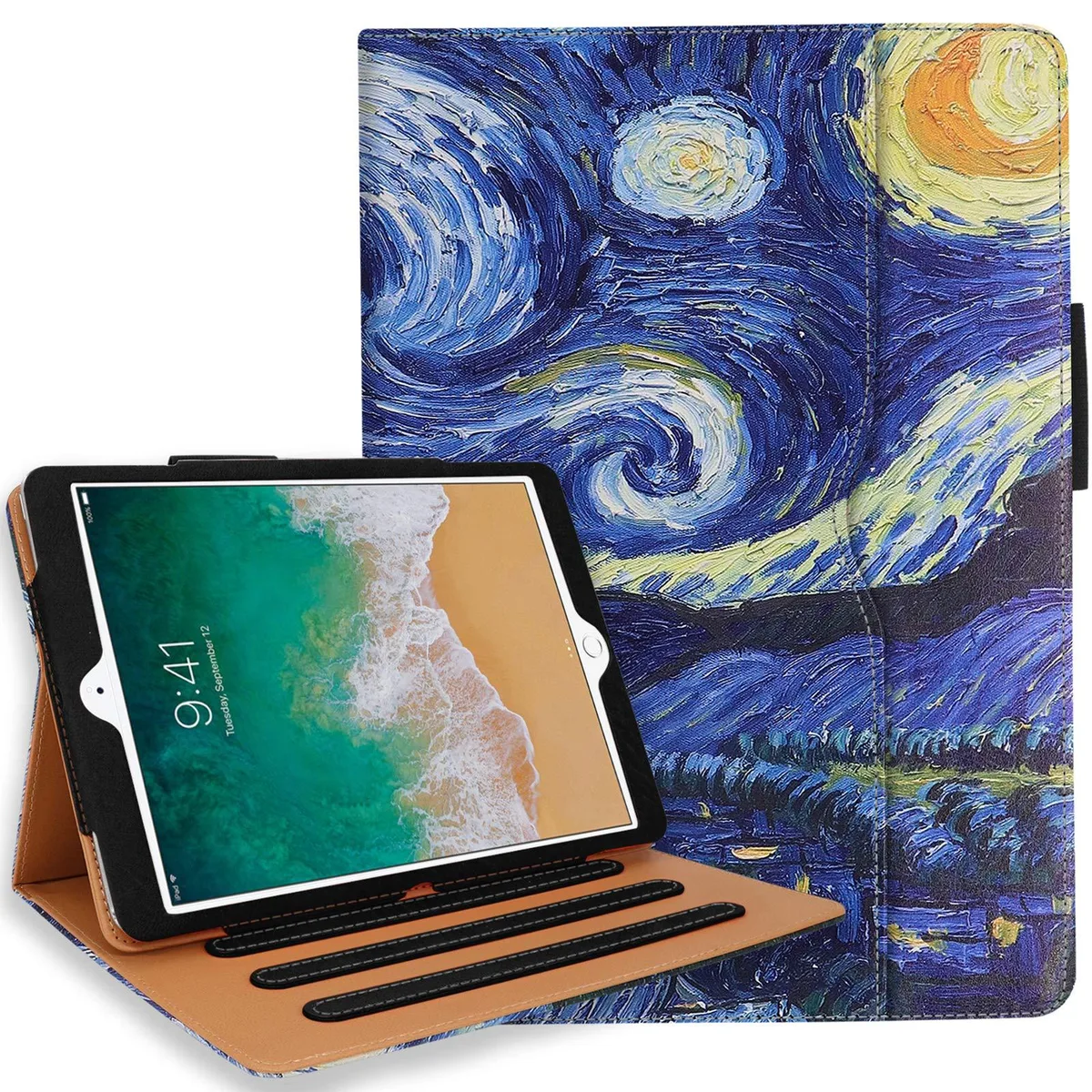 Newqiang Newqiang 6598276831 iPad 9.7 2017 2018 Case Starry Night — product photo