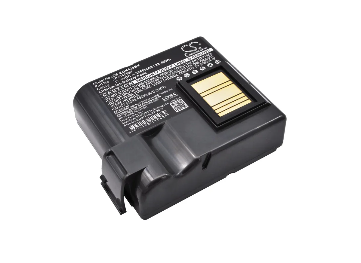 Rectangular lithium-ion replacement battery with label showing model numbers 420 and 630