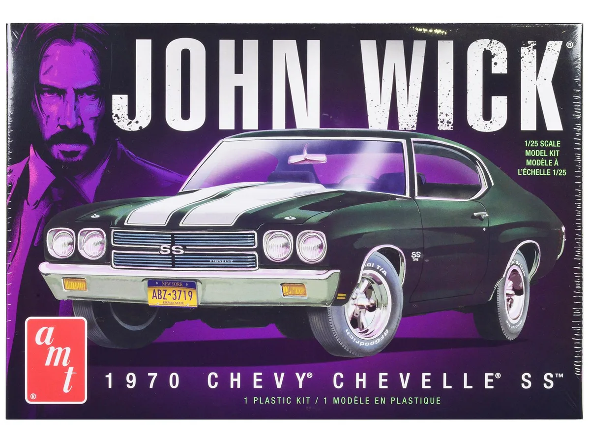 AMT AMT AMT1453M 1:25 John Wick 1970 Chevy Chevelle 82-part hobby collectible — product photo