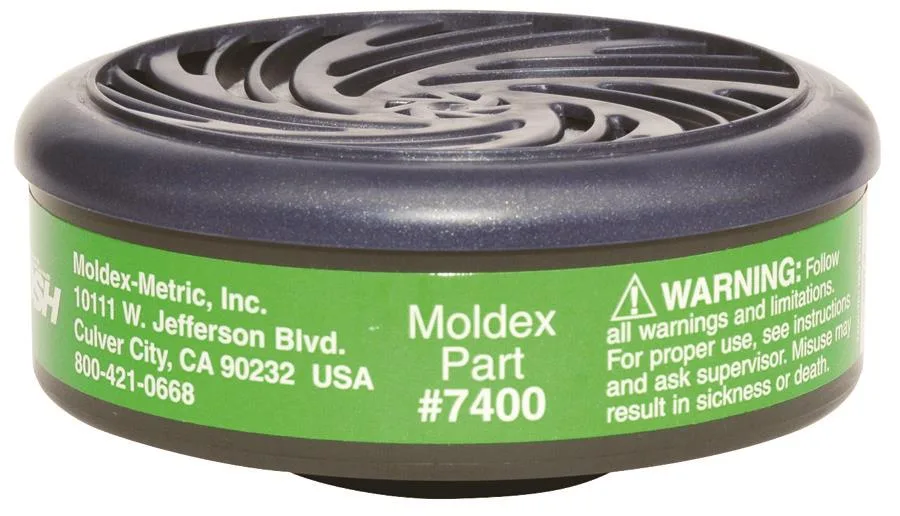Moldex Moldex 7400 Cartridge, 7000, Green, Bayonet — product photo