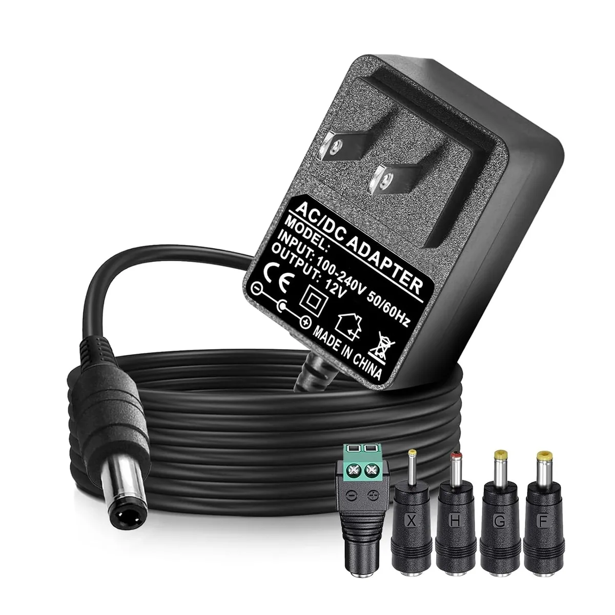 BASEUS BASEUS 12V 3A AC Adapter 8 Tips 100-240V 5.5x2.1mm — product photo