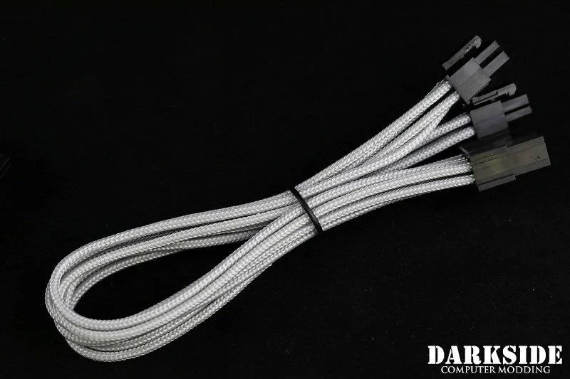 Darkside Computer Modding Darkside Computer Modding 4+4 EPS 12" 30cm HSL Single Braid Extension Cable Titanium Gray internal power cable — product photo