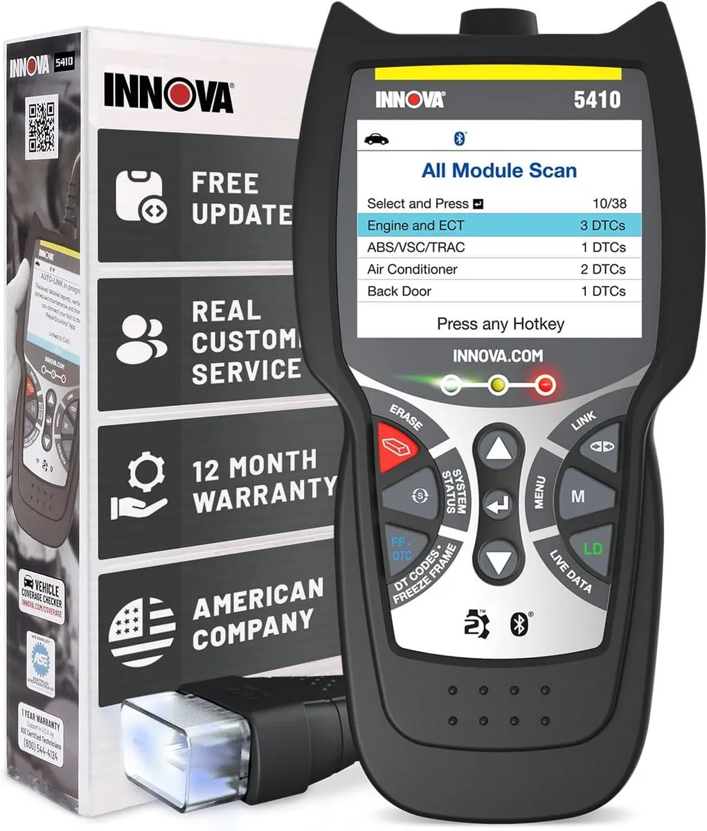 Handheld OBD2 scan tool with colour screen and cable
