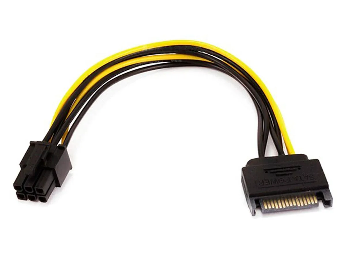 Monoprice Inc. Monoprice Inc. 8494 SATA 15-pin to 6-pin PCIe power cable 8.04 in — product photo