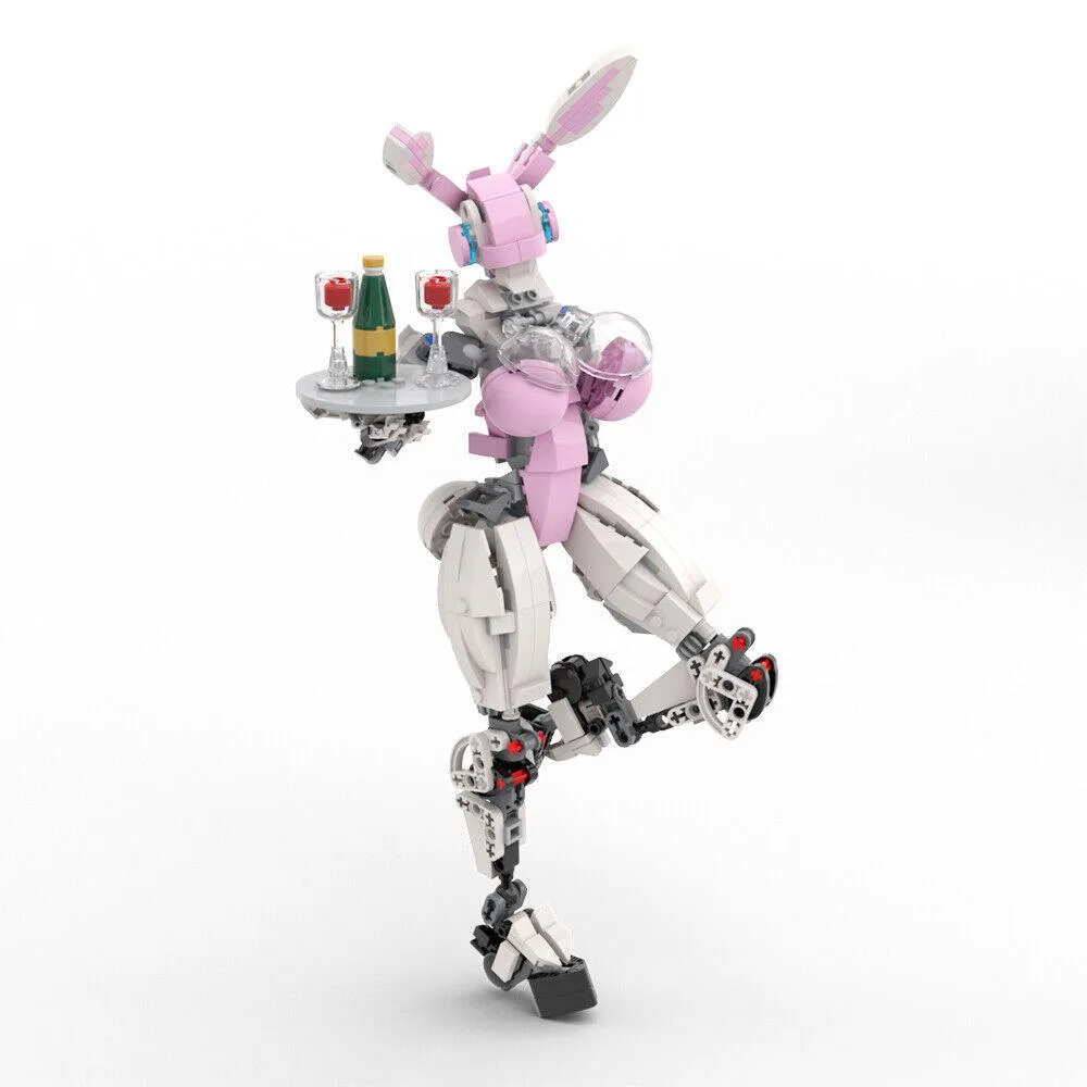 ZITIANYOUBUILD ZITIANYOUBUILD Pink Rabbit Robot 468 Pieces TV Series Building Set — product photo