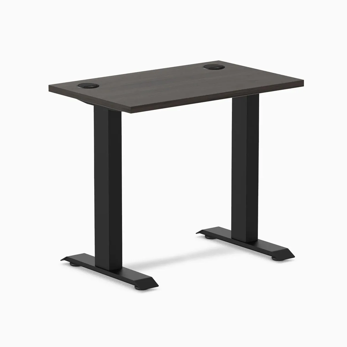 Desky Desky Zero Mini Office Desk Burnished Wood Matte Black 32 x 20 in — product photo
