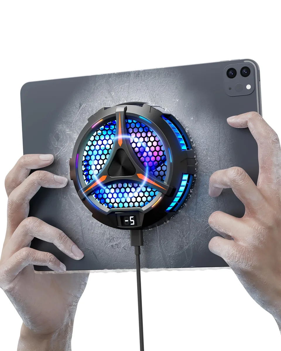  ACEDAYS AD-ipad cooler 01 Blue 3-fan laptop cooling pad — product photo