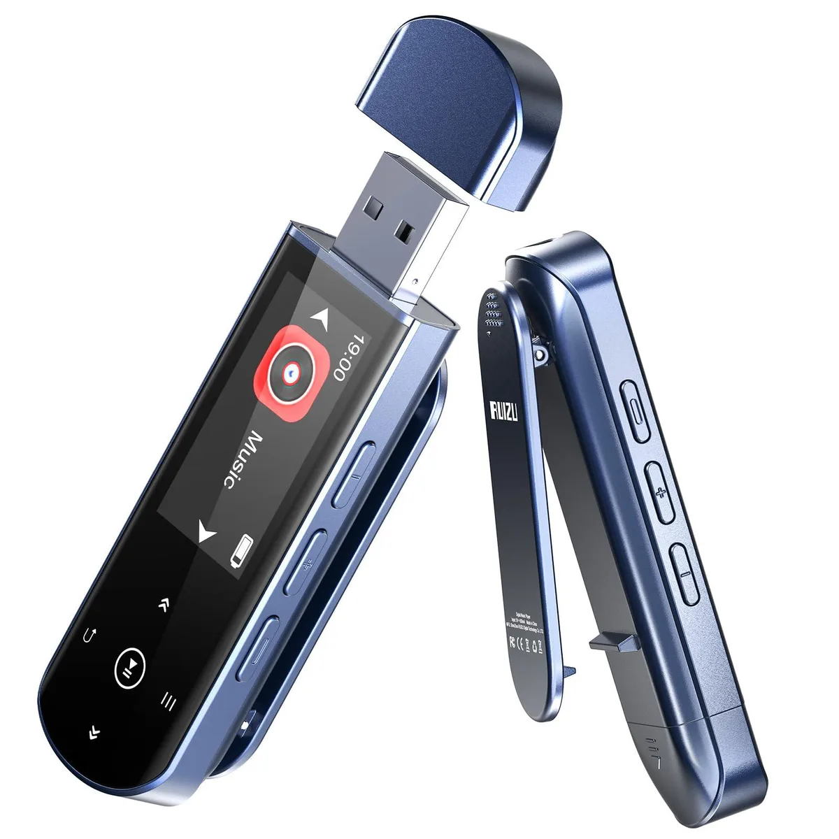 RUIZU X55 64GB MP3 Player Bluetooth 5.3 Blue — product photo
