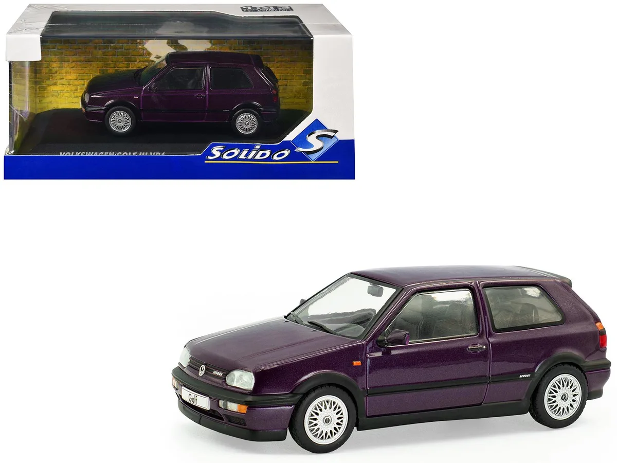 Solido Solido 1994 Volkswagen Golf MKIII VR6 Purple Metallic 1/43 Diecast Car — product photo