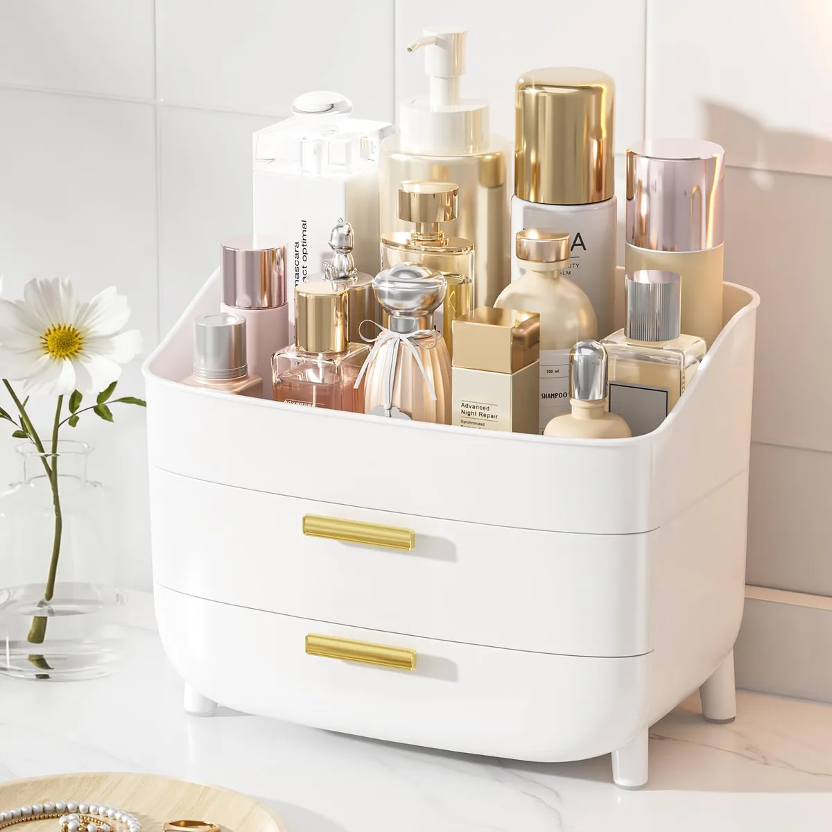  Decolav MUVT0018AMUS Bath Storage 3-Tier 14.33in W x 12.83in H x 9.06in D Black — product photo