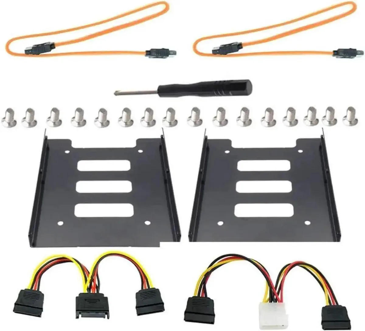SMUGDESK SMUGDESK 2 Pack 2.5" to 3.5" SSD Mounting Bracket Kit Yellow — product photo
