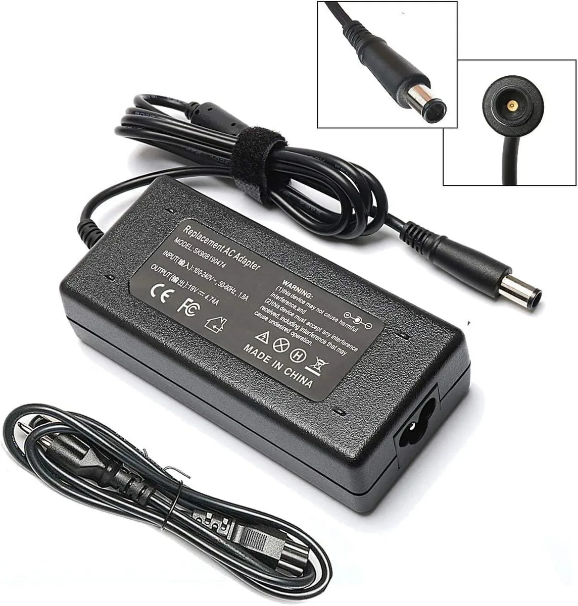 Blueskysea Blueskysea 90W AC Adapter Laptop Charger 19V 4.74A 5.0mm Blue Tip — product photo