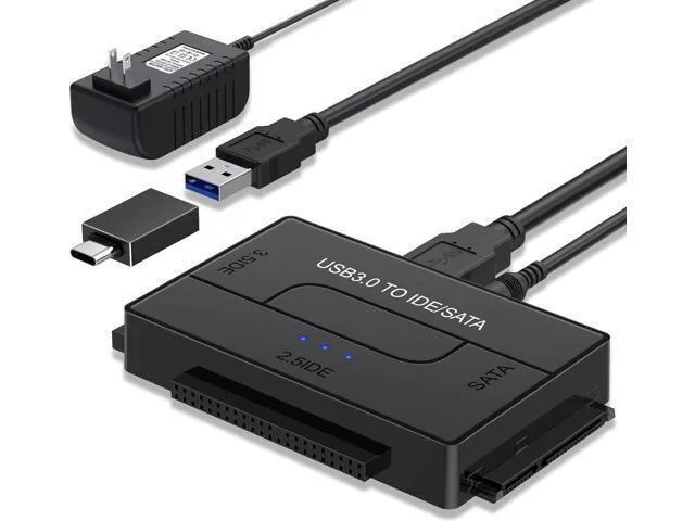 LORDWORLD LORDWORLD USB 3.0 to SATA/IDE Hard Drive Adapter Kit with 12V 2A Power — product photo