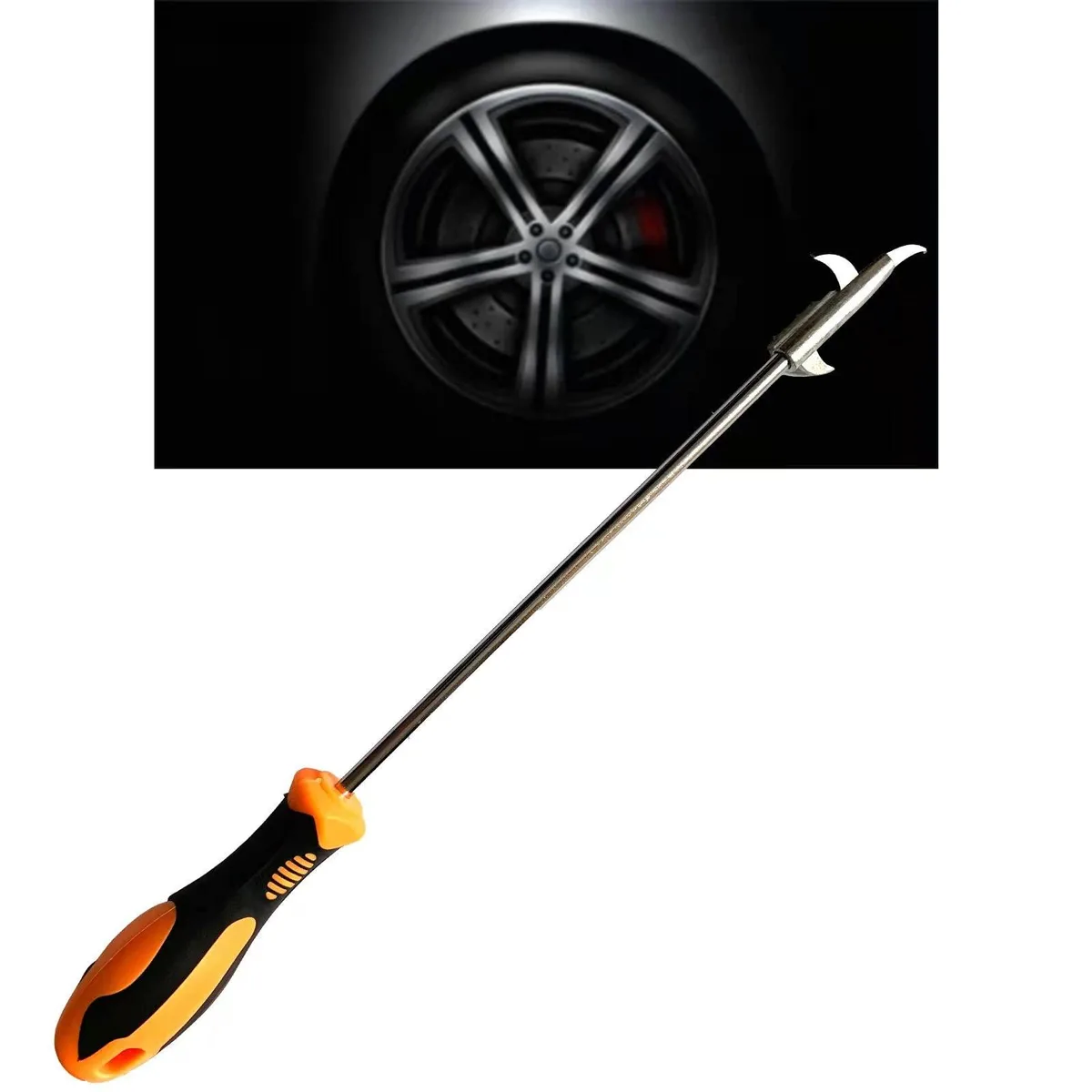  JRangelp JR-MG028 tire stone cleaning hook with screwdriver 12.59 L x 1.57 W x 0.98 H inches — product photo