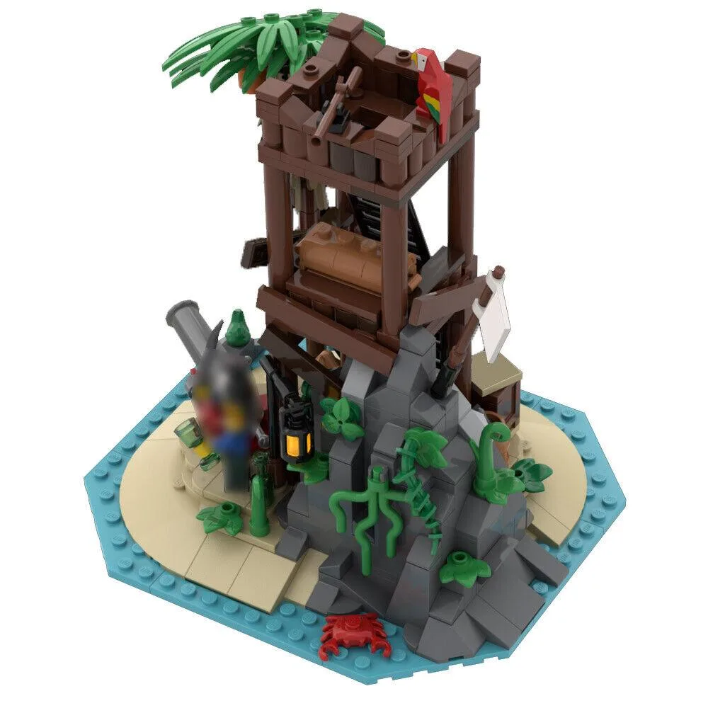 ZITIANYOUBUILD ZITIANYOUBUILD MOC-130125 Pirates Turret Island Observatory Building Set 322 Parts — product photo