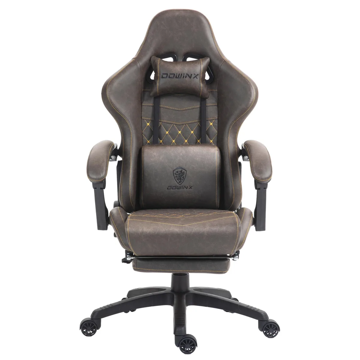 Dowinx Dowinx LS-6689 Gaming Chair Brown PU Leather 350 lb 90°-170° Recline — product photo