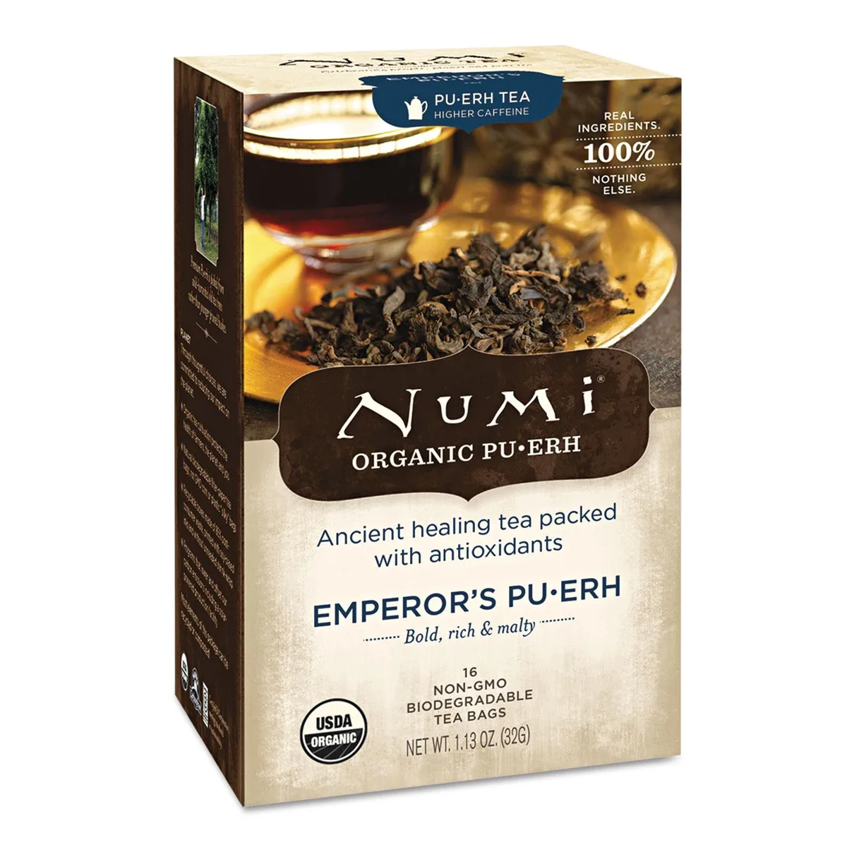 Numi Numi _6_pack Emperor's Puerh Tea Beverage 16 Boxes 0.13 oz — product photo