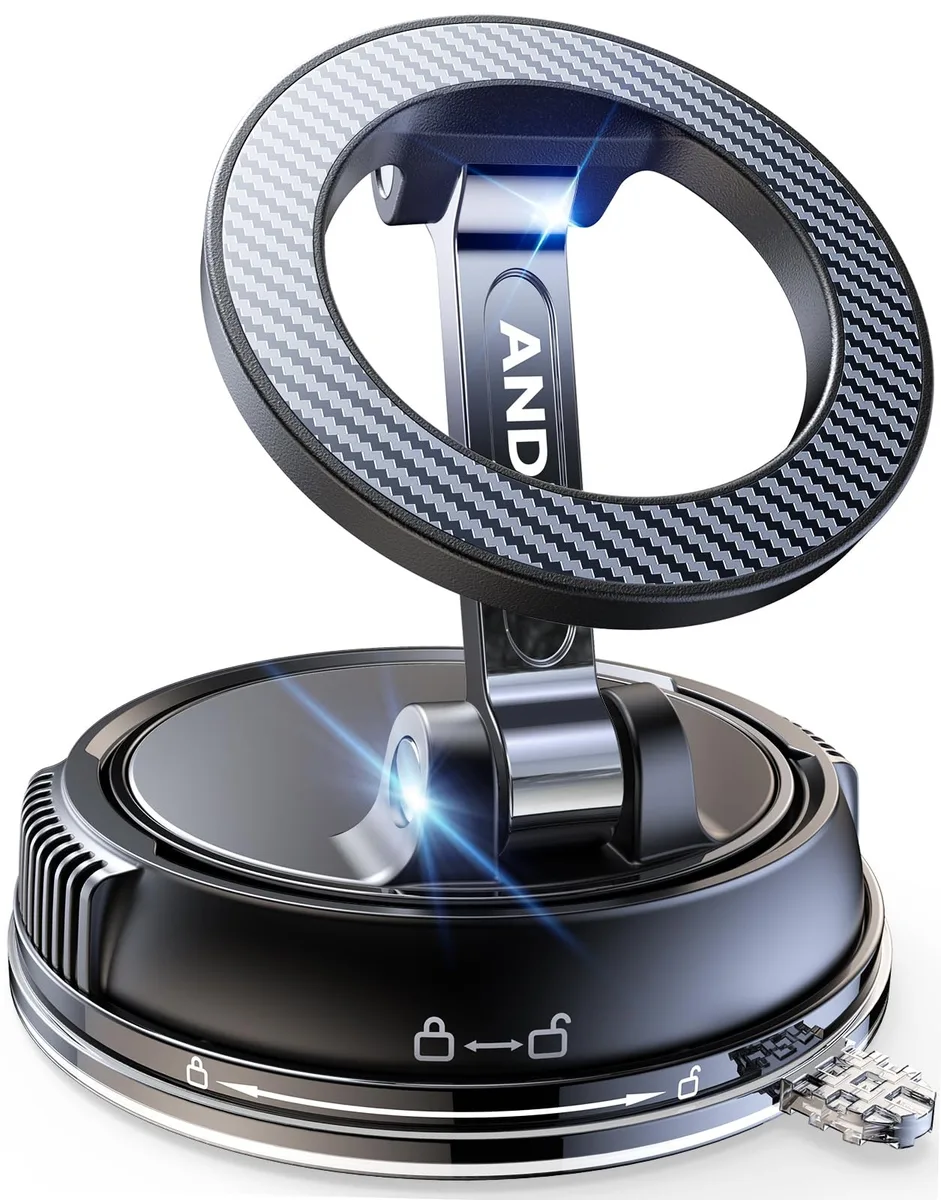 ANDERY RLX10 MagSafe Dashboard Phone Mount Carbon Fiber 2.8in 110g — product photo