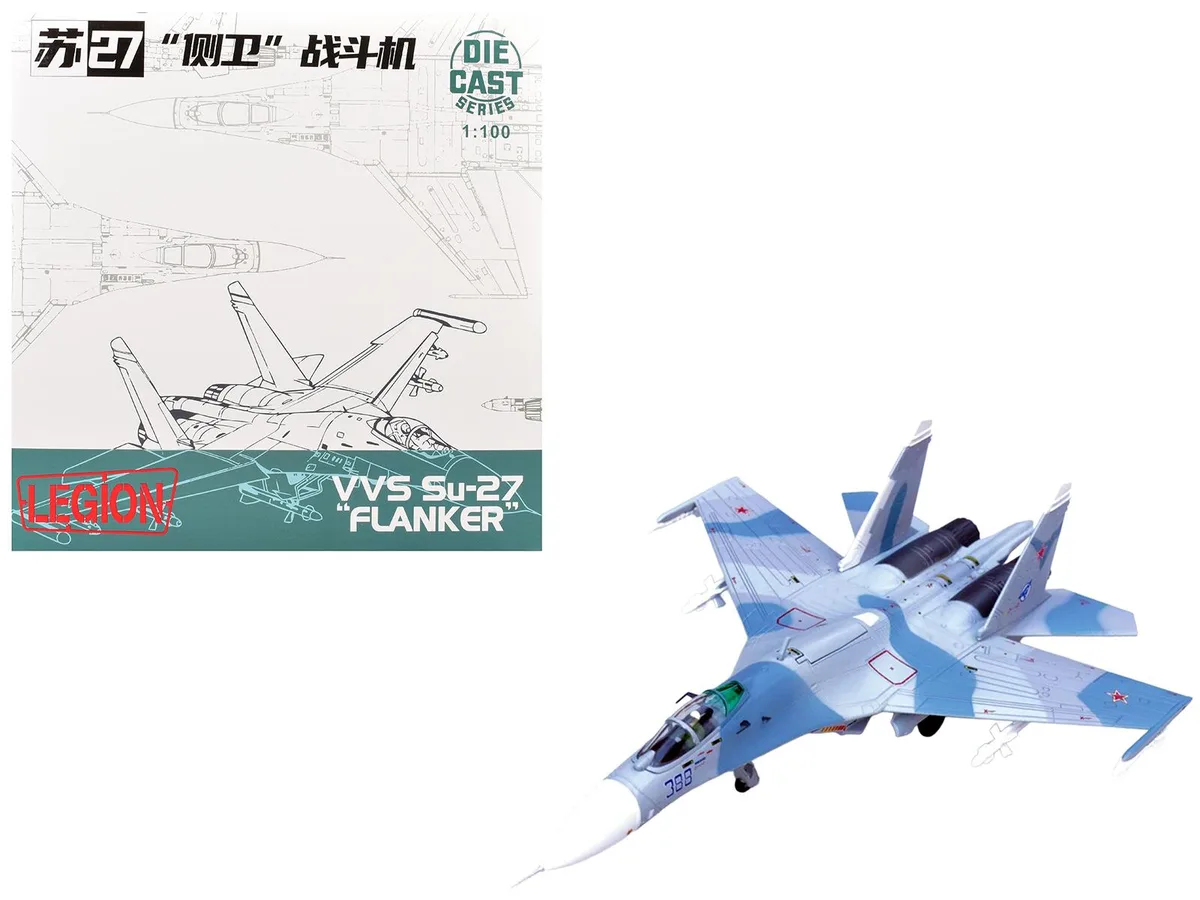 Legion Supplies Legion Supplies Sukhoi Su-27 Flanker-B "Blue 388" 1/100 Diecast Model — product photo