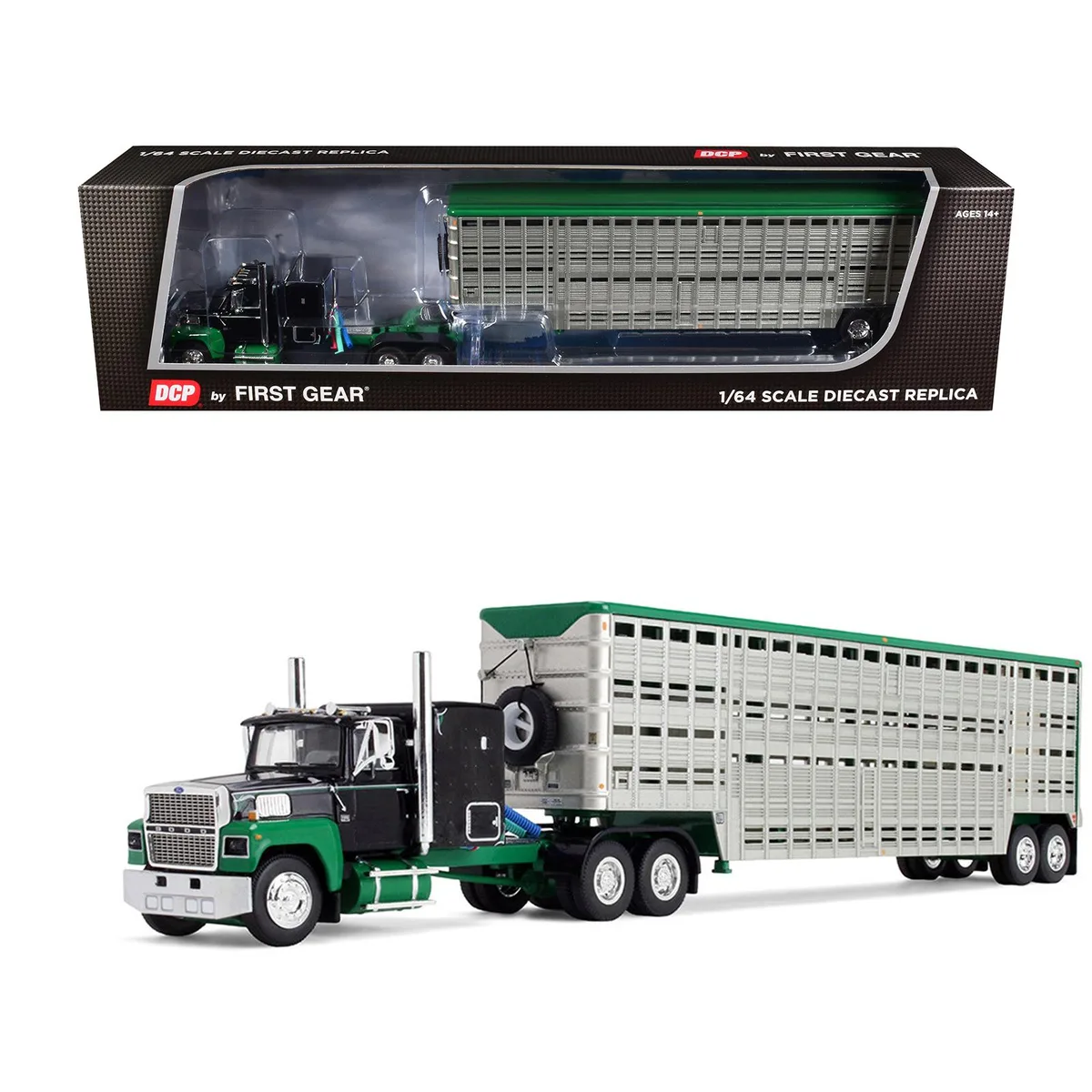 First Gear First Gear Ford LTL 9000 60" Sleeper 45' Wilson Trailer 1/64 Diecast — product photo