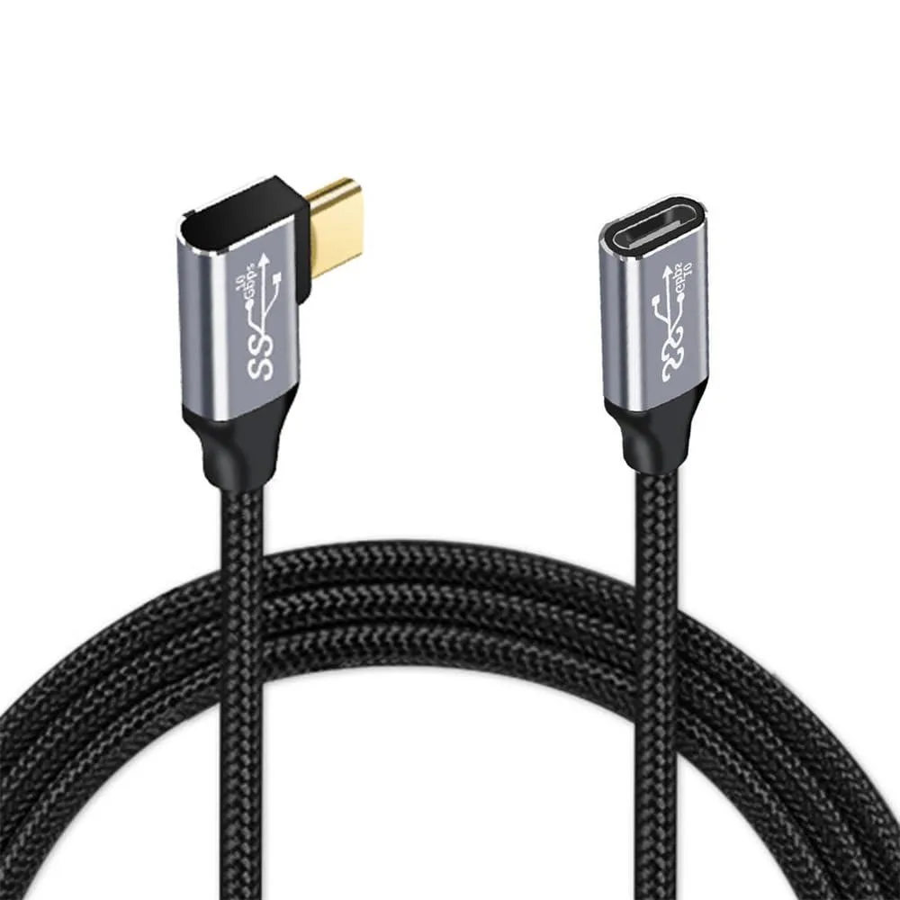 Vszerda Vszerda USB-C 3.1 Male-Female Angled Cable 10Gbps 100W 3.0m — product photo