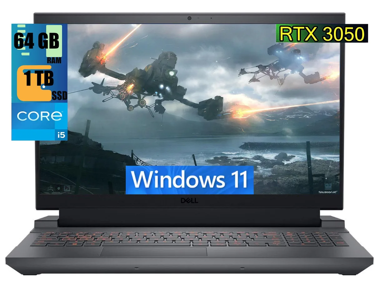 DELL DELL G15 5530 15 gaming laptop i5-13450HX RTX 3050 64GB 1TB — product photo