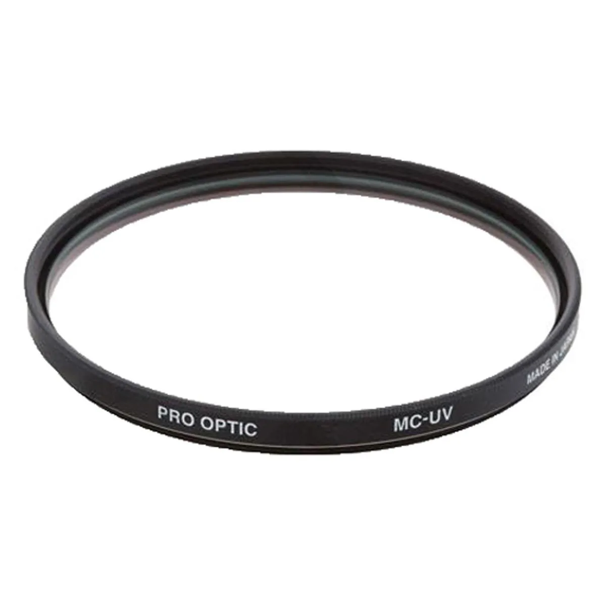 A 52mm multi-coated UV camera filter with clear glass in a thin metal ring