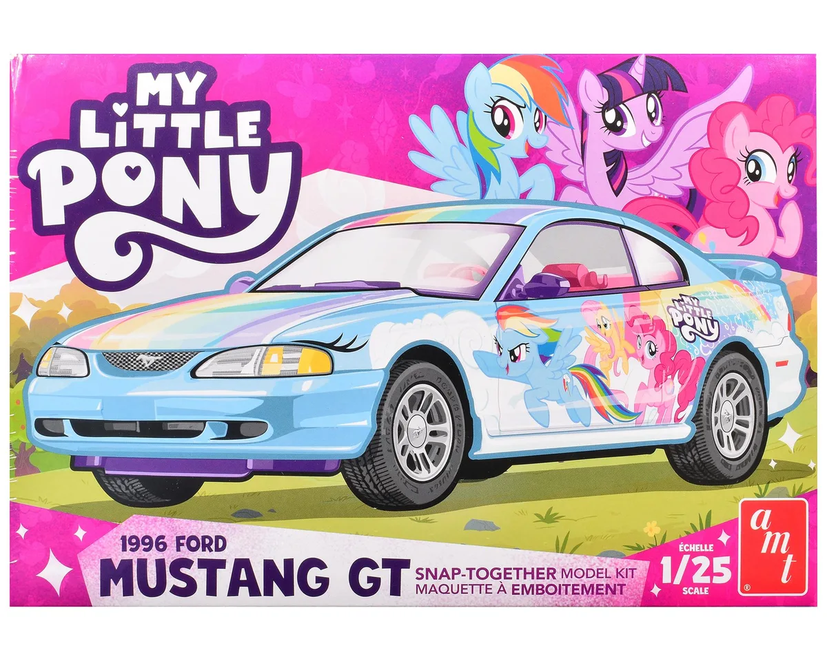 AMT AMT AMT1577M 1/25 Scale 1996 Ford Mustang GT My Little Pony Snap Model Kit hobby collectible — product photo