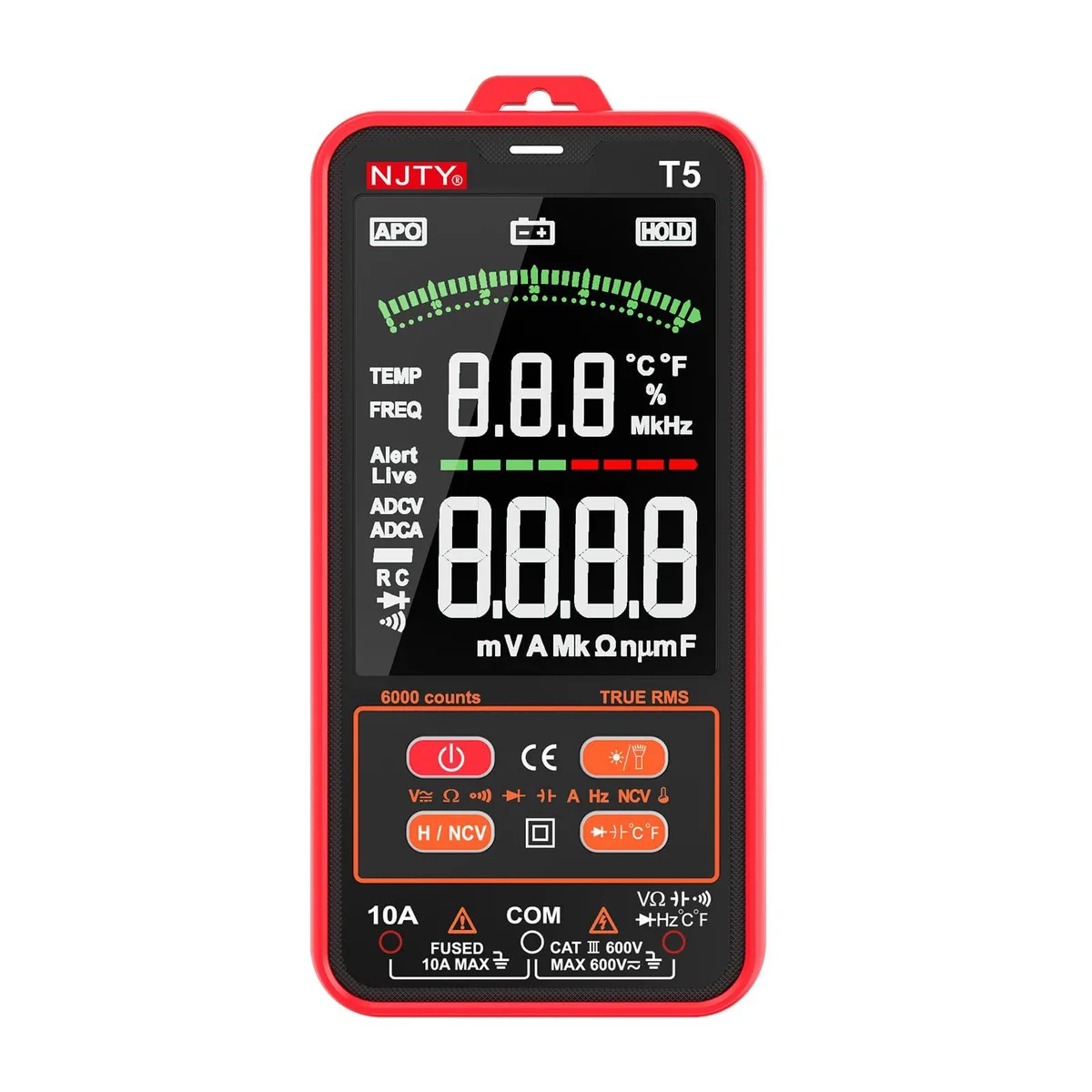DURFICST DURFICST T5 6000-count True RMS multimeter 3.8" LCD — product photo