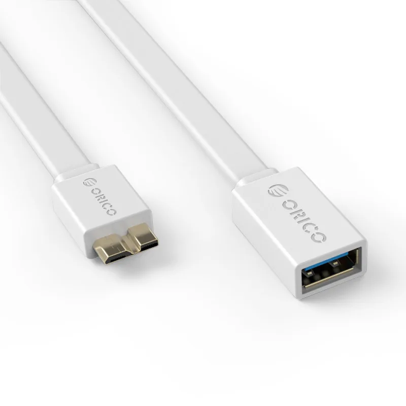 White USB cable with standard USB connector