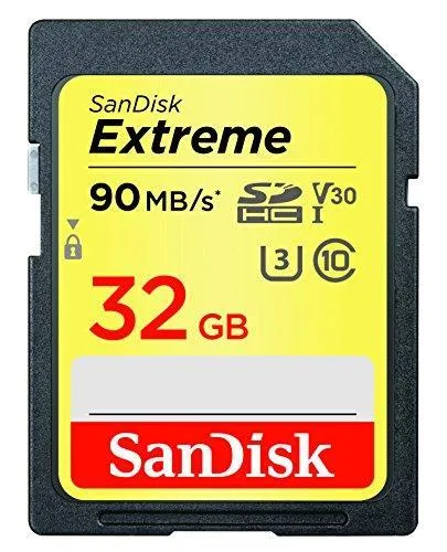 SanDisk SanDisk Extreme 32GB 90MB/s SDHC UHS-I Memory Card (SDSDXVE-032G-GNCIN) — product photo