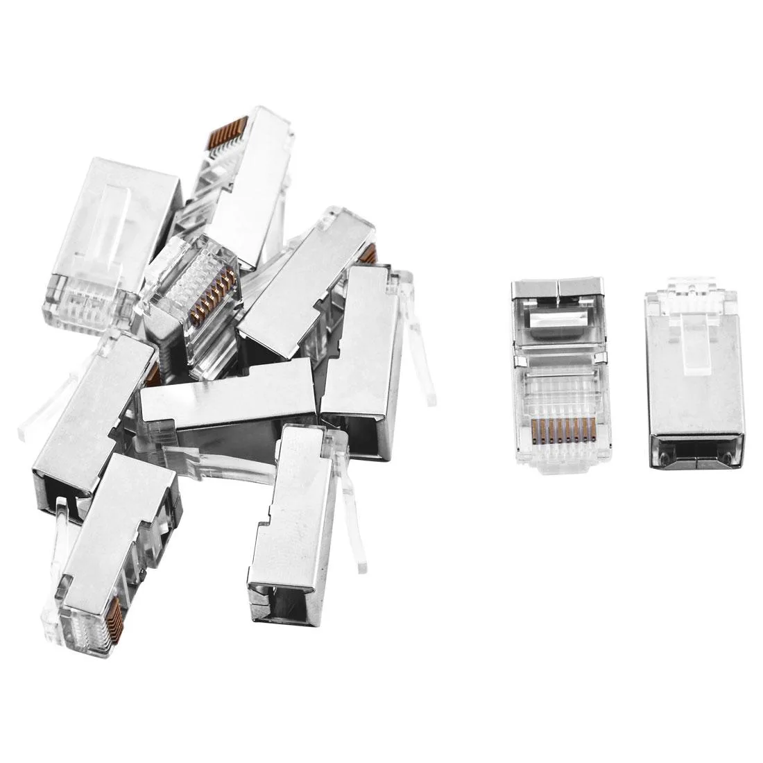 Unique-Bargains Unique-Bargains 11pcs RJ45 8P8C CAT5 Shielded Crimp Connector Switch Plate — product photo