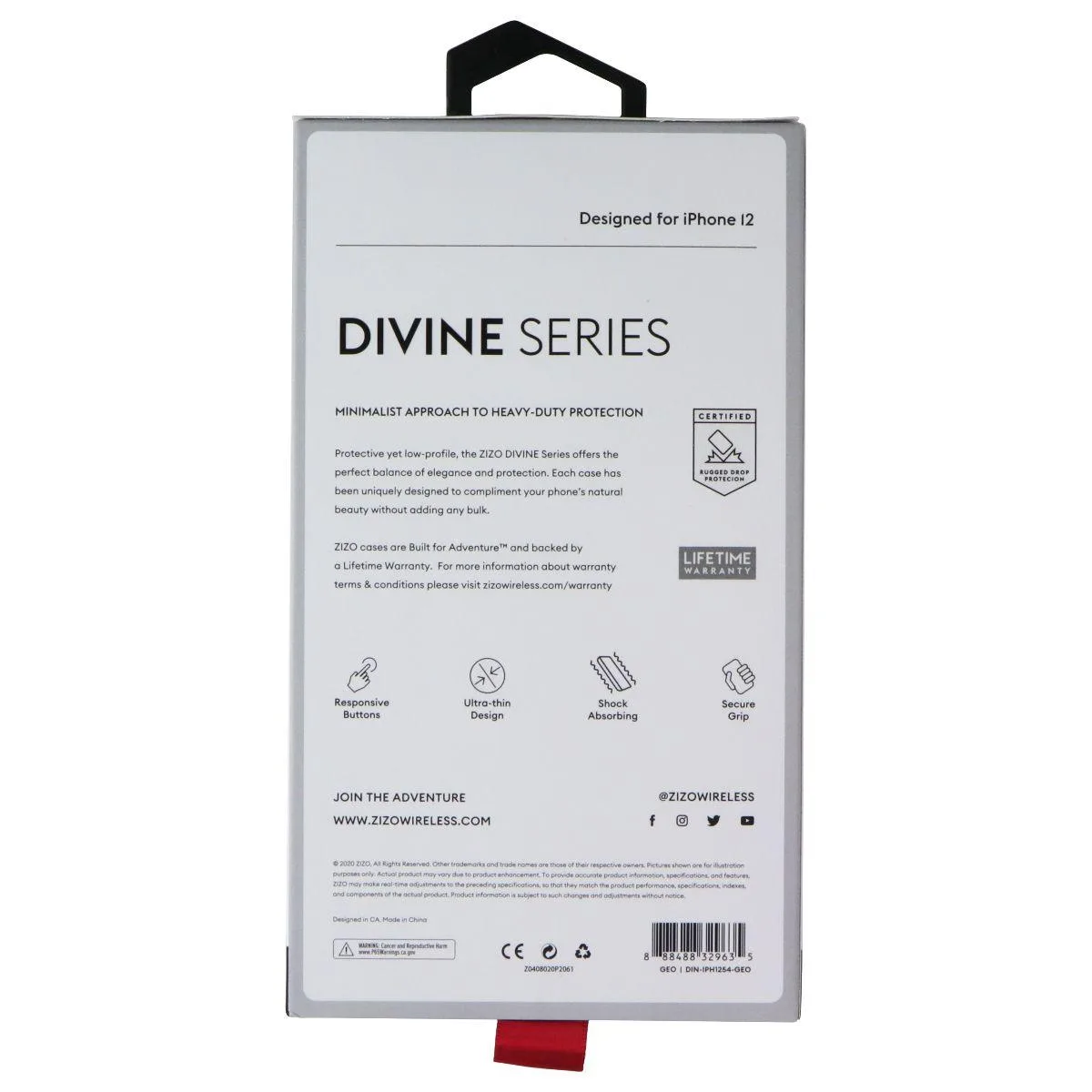 Zizo Zizo Divine Series Slim Case iPhone 12 Mini Geo — product photo