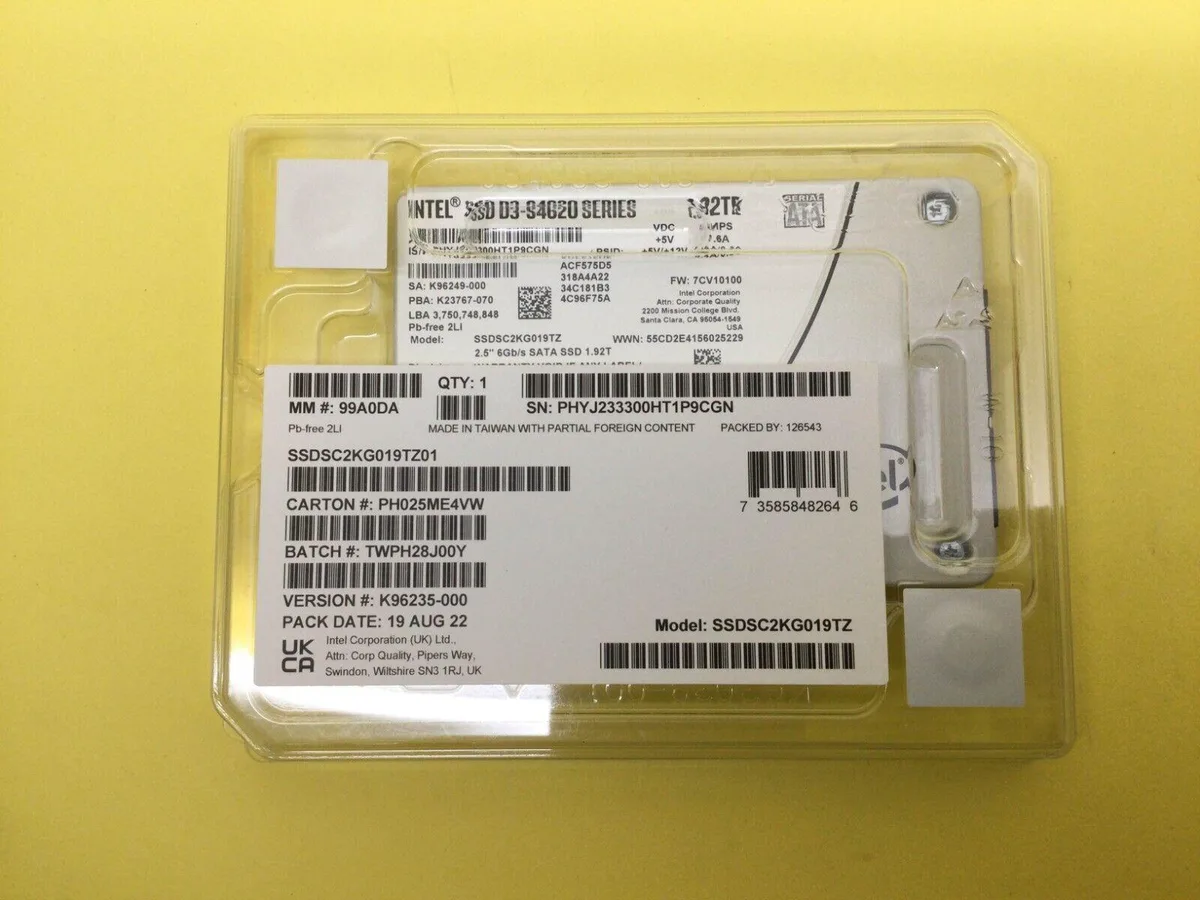 Intel Intel SSDSC2KG019TZ 1.92TB SATA 2.5" internal SSD — product photo