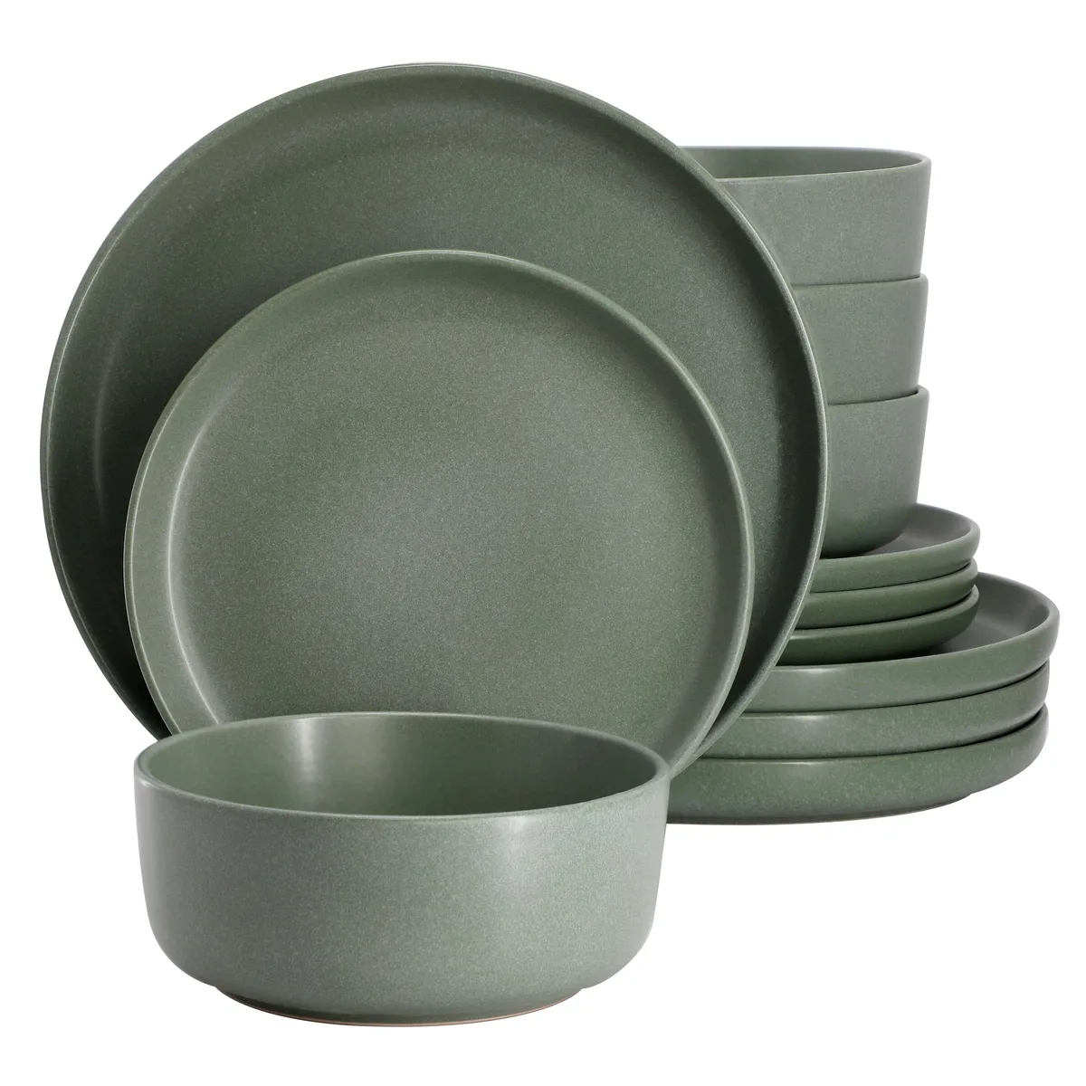Gibson Home Gibson Home Soho Lounge Bryant Park 12 Piece Stoneware Dinnerware Set Sage Green — product photo