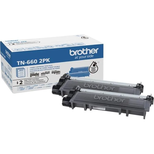 Brother Brother TN6602PK toner cartridges (genuine brands) 2-pack high yield black — product photo