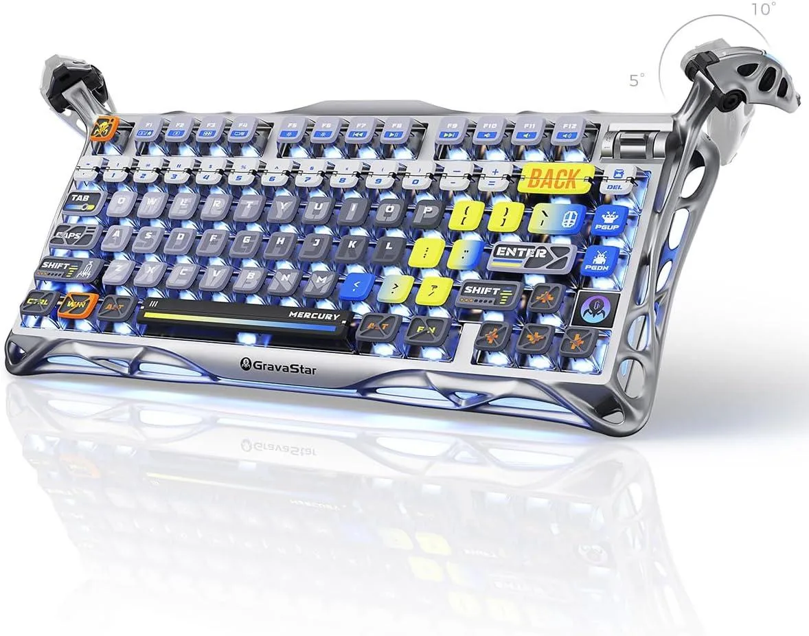 Grava Star Grava Star Mercury K1 Pro Wireless Gaming Keyboard Silver 75% — product photo