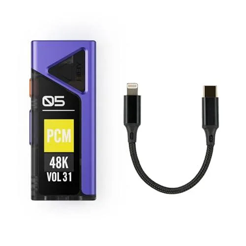 LORDWORLD LORDWORLD FC5 USB DAC Headphone Amplifier OTG Cable Purple — product photo