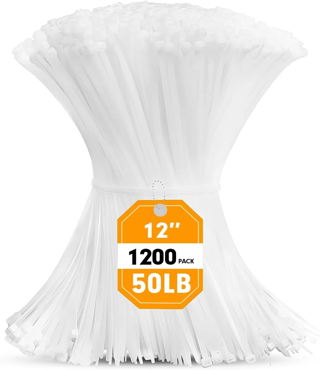 Ennovor Ennovor 1200pcs 12 Inch 50lb Cable Zip Ties — product photo
