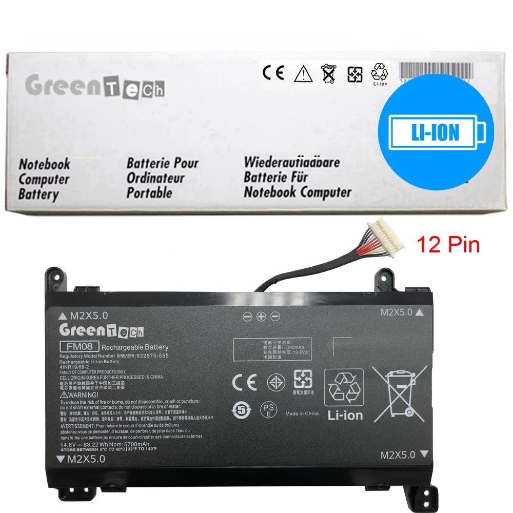NShi NShi FM08 12-pin laptop battery for HP OMEN 17-AN — product photo