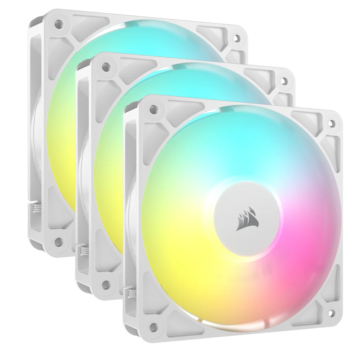 Corsair Corsair CO-9050185-WW RS120 ARGB 120mm case fan triple pack white — product photo