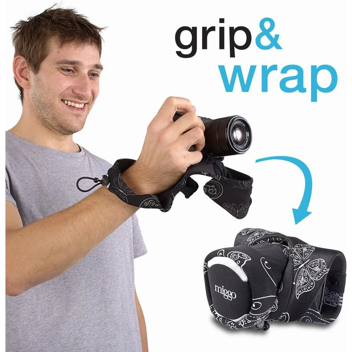 miggo miggo Grip and Wrap Mirrorless CSC Royal Wings 30 camera case — product photo