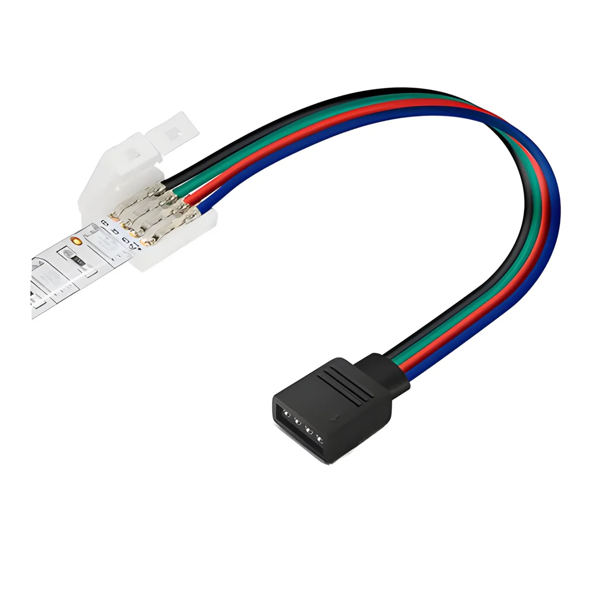 JacobsParts Inc. JacobsParts Inc. LSA-R-10PK straight blade plug 10-pack 4-wire 15cm 4-pin female-to-female solderless — product photo