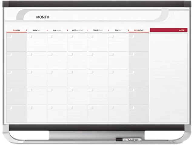 Quartet Quartet CP32P2 Prestige 2 Magnetic Monthly Calendar Board 36 x 24 in — product photo